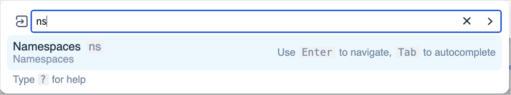 Namespaces in navigation